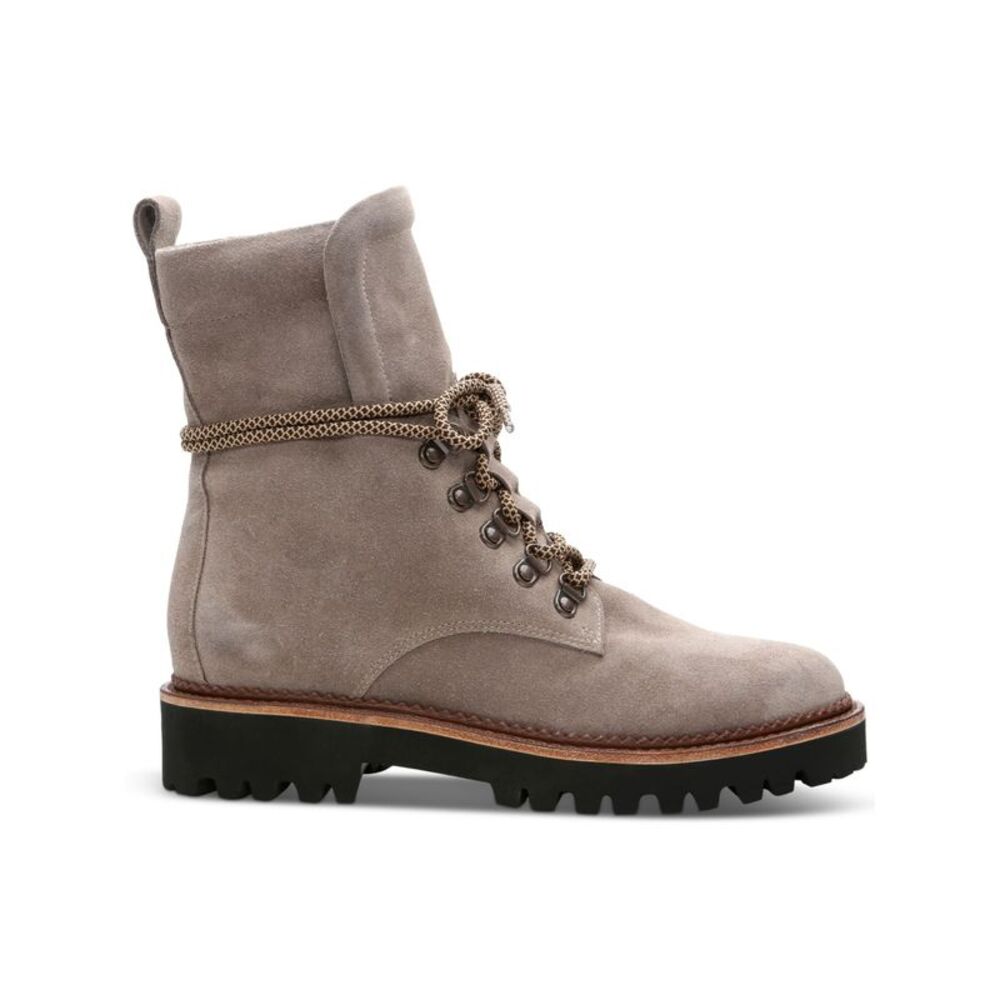 SANCTUARY Womens Gray Lug Sole Cushioned March Lace-Up Leather Booties 6.5 M - Picture 2 of 4
